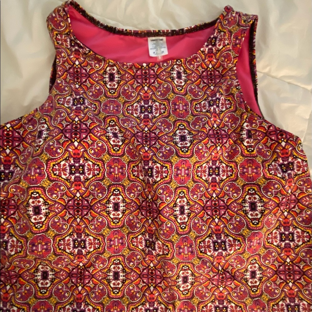 NWOT 26W Swim Tank Top- Lands End with bra insert